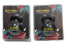Fizz Creations [LOT of 2] Kettlebell Stress Balls Squeezers Desk Gym Retail 3+
