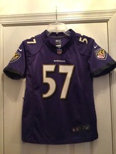 C.J. Mosley #57 Baltimore Ravens Nike OnField Jersey Purple Youth Medium (10/12)