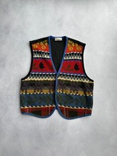 Vintage Carlo Colucci Multicolor Wool Mens Vest Sz L