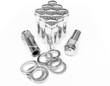 20x Lug Nuts 12x1.5 Chrome Mag Wheel Nut Cragar Ss 1.38 Shank Fit Honda Toyota