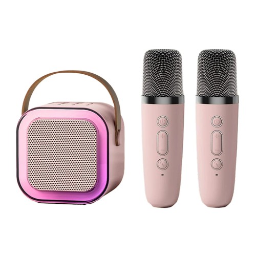 Mini Wireless Bluetooth Karaoke Microphone Speaker W/Colorful Lights Audio - Picture 2 of 12