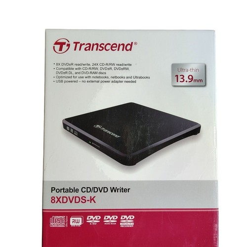 Transcend Extra Slim Portable DVD Writer TS8XDVDS-K Black - Afbeelding 7 van 15