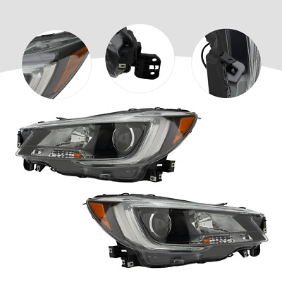 Halogen Headlights Headlamps Left+Right Side For 2018-2019 Subaru Legacy/Outback