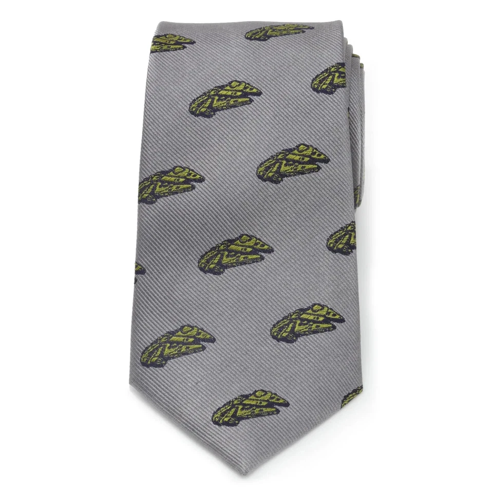 Corbata para hombre Star Wars Millennium Falcon gris Foto 3 de 4