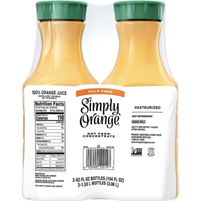 Walmart Indian River Grapefruit Juice Simply Grapefruit 52 Oz