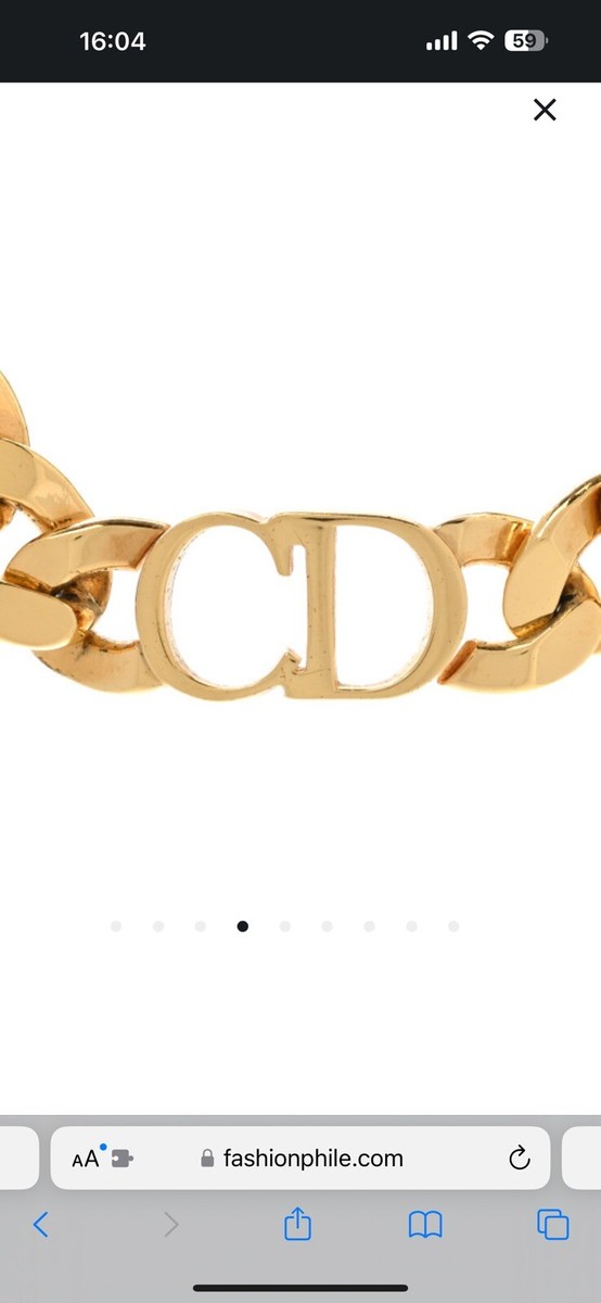 CHRISTIAN DIOR Authentic Danseuse Etoile Choker CD Logo CHRISTIAN DIOR Authentic Danseuse Etoile Choker CD Logo