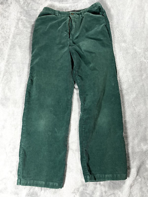 Northern Isles Corduroy Green Straight Pants Women Size 6 Y2K Style