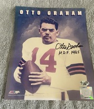 CLEVELAND BROWNS OTTO GRAHAM SIGNED COLOR 8x10 PHOTO