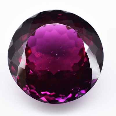 Natural Rhodolite Garnet Raspberry Round 31.80 Ct Certified Loose Gemstone