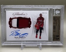 2017 Panini Flawless Bam Adebayo Rookie Patch Auto Ruby #8/15 BGS 9.5 Gem Mint