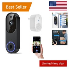 1080p Smart Video Doorbell with Comprehensive Security Features  Night Vision