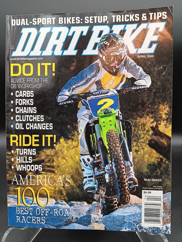 April 2009 DIRT BIKE MAGAZINE Dual Sport Spectrum War of  110's Gas Gas EC300