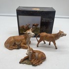 2002 Fontanini 5” Heirloom Roman Ox Family 51534 3 Piece Set With Box Maressa