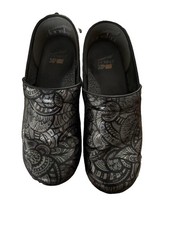 EUC Dansko Paisley Black Floral Iridescent Nursing Comfort Shoes 40 US 9