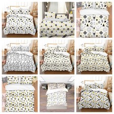3D Geometric Pattern Yellow Black Quilt Cover Duvet Cover Comforter set