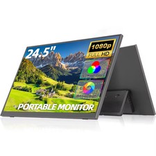 24.5" Portable Monitor FHD 1080P HDMI USB-C Gaming Display S14 Black 15A-1