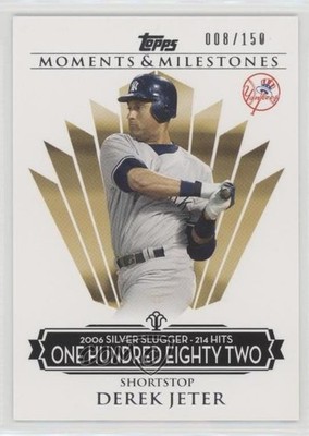 2008 Moments & Milestones Derek Jeter (2006 Silver Slugger 214 Hits) HOF 5qi