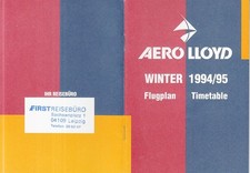 [e02] Flugplan / Timetable - Aero Lloyd - Winter - 1994 / 1995