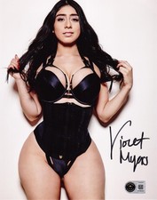 Violet Myers Signed 8x10 Photo Adult Star Authentic Autograph Beckett Witness