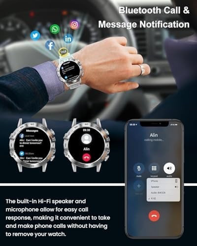 Military Smart Watch for Men (Call Receive/Dial) Rugged Tactical Fitness Tracker - Picture 2 of 6