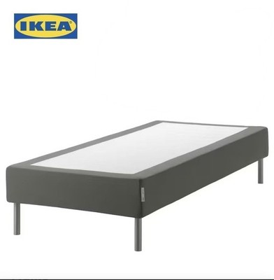 IKEA upholstered bed foundation with slats and twin mattress - AMAZING CONDITION