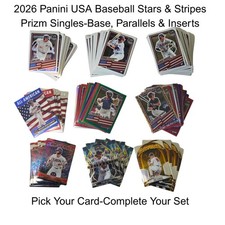 2026 Panini USA Baseball Stars & Stripes Prizm Singles-Base, Parallels & Inserts