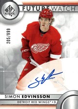 2023-24 SP Authentic #151 Simon Edvinsson Future Watch 205/999 RC Auto - NM-MT
