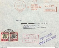 KV)1936 COLOMBIA, COMMERCIAL AIR MAIL COVER SENT FROM BOGOTÁ COLOMBIA TO HAMBURG