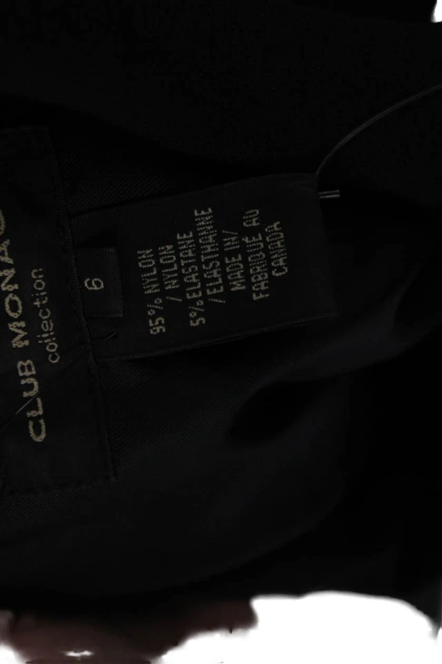 Abrigo largo tejido con cuello delantero y botones Club Monaco para mujer negro talla 6 Foto 4 de 4