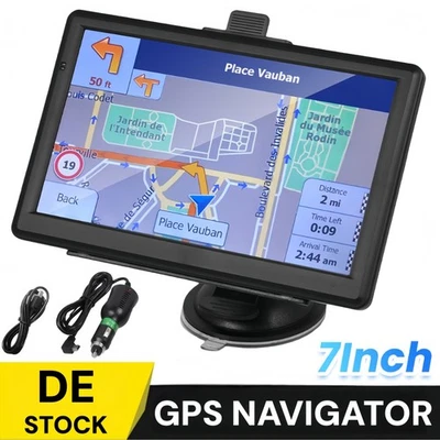 7 Zoll GPS Navi Navigation für Auto LKW PKW Navigationsgerät 8G+256MB DE Karten - Bild 1 von 4