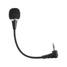 Flexible 3.5mm Mini Microphone Mic for PC Laptop Black Color