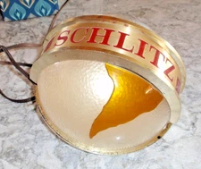 Schlitz Beer Globe Bar Light Sign - Vintage - Working