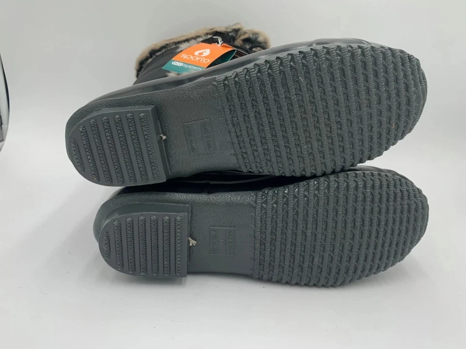 Sporto Women Sleigh Ride Winter Boot Insulated Waterproof Fur Trim Black Size 11 - Image 4 of 4