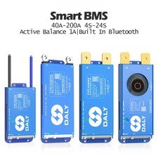 Smart BMS 4S-24S 12V/24V/48V 40A-150A LI-ION LIFEPO4 Active Balancer BT Solar EV