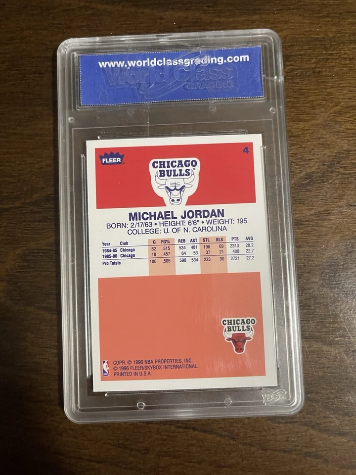 1996-97 Upper Deck Michael Jordan #4 DECADE OF EXCELLENCE WCG 10 GEM-MT - Image 3 of 4