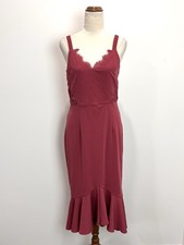 NEW Two Sisters The Label Dress 10 Red Wine Pencil Mermaid Occasion Event Formal