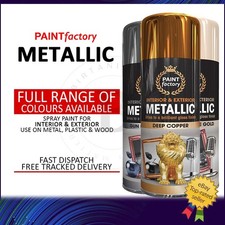 Metallic Aerosol Spray Paint Quick Drying Spray For Metal, Wood, Plastic 400ml