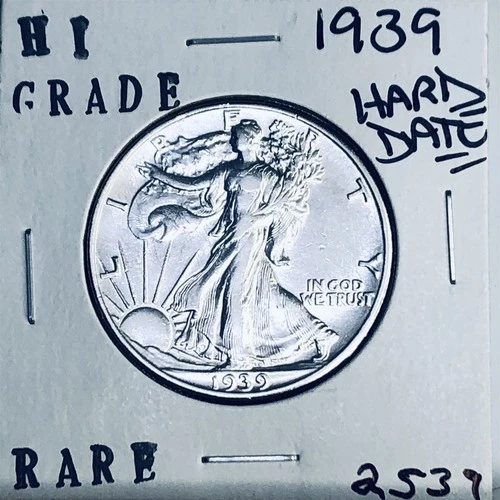 Photo of a 1939-P Walking Liberty Half Dollar from an eBay listing that sold on Jul 19, 2026