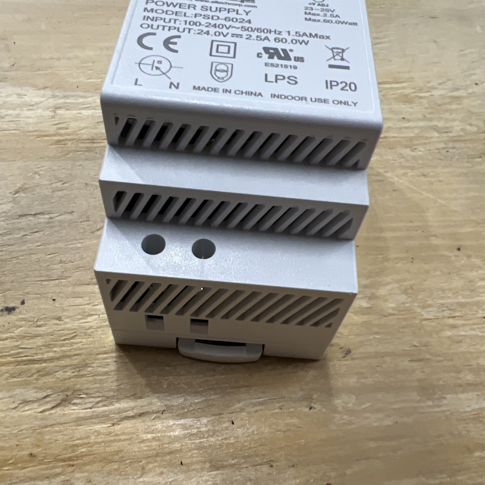 Altech Corp PSD-6024 Power Supply, DIN Rail, 60W, 85-264V AC In, 24V DC Out