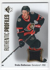 DRAKE BATHERSON 2021-22 SP Hockey AUTHENTIC PROFILES Game Used Relic #AP-3