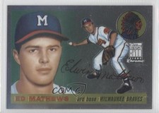 2001 Topps Chrome Through the Years Reprints Eddie Mathews #10 HOF 0k0