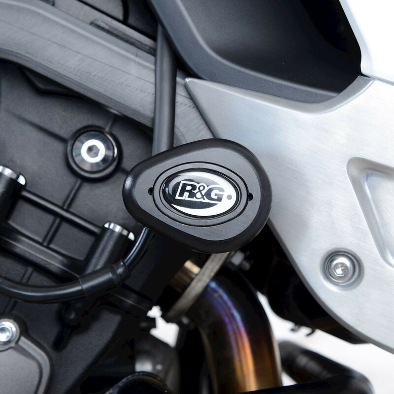 Plaquettes de protection R&G Aero noires pour moto Triumph Tiger 900