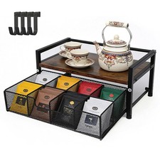 Tea Bag Organizer, Tea Bag Organizers and Storage with Drawer, Tea Bag Holder...