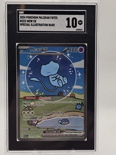 Pokémon TCG Bubble Mew EX 232/091 Special Illustration Rare Paldean Fates SGC 10