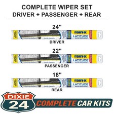 Rain-x Latitude Wiper Blade Set Driver 24 Passenger 22 Rear 18 3pc
