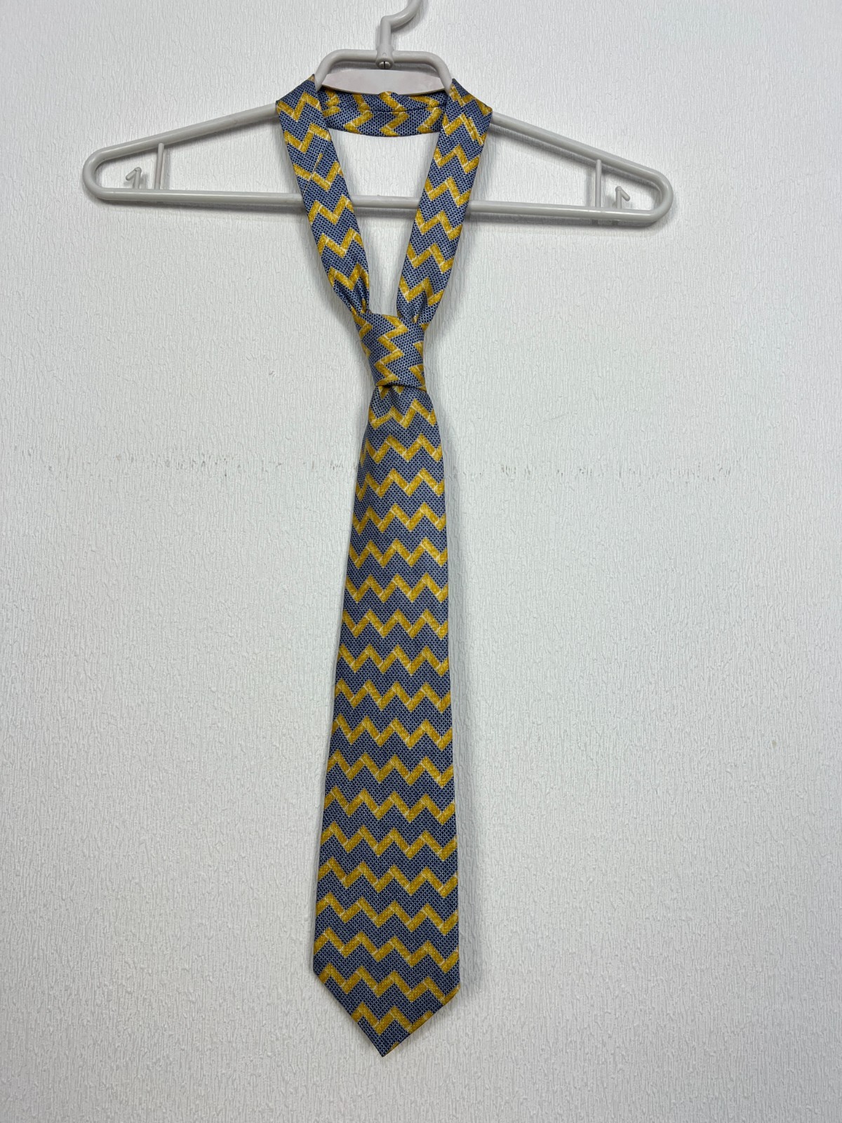Yves Saint Laurent D12 Silk Tie Navy & Yamabuki Yellow Used Rare Hype Adult