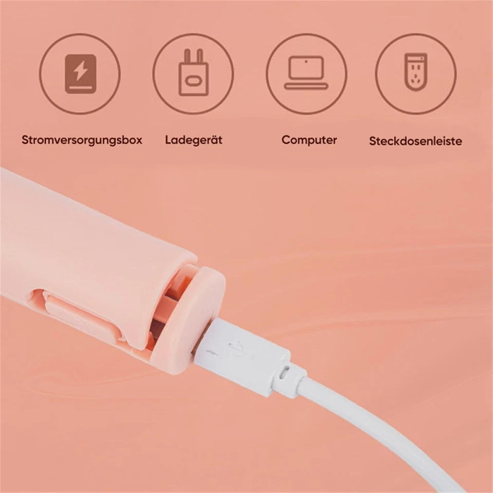 2 In 1 Mini Portable Hair Curler USB Hair Straightener Dual Purpose Curling lron - Image 4 of 4