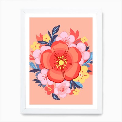 Flower Bouquet Art Print Framed Wall Art Poster Canvas Print Picture