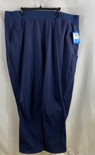 Columbia Women's Leslie Falls Pull-On Pants Blue Straight Leg NWT Sz 2X