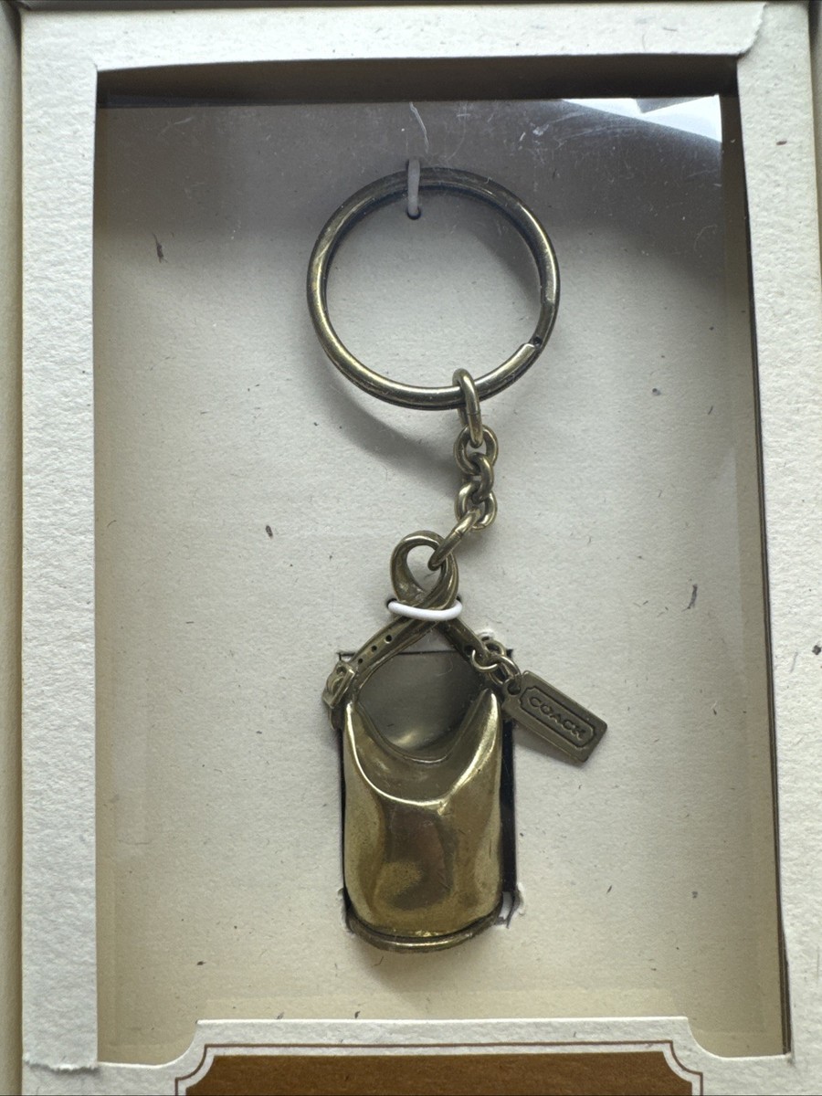 Vintage Coach 90s Dufflesac Keychain NIB Brass Bag Charm Authentic